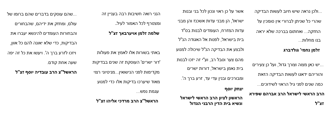 ממכתבי הרבנים